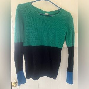 Wool blend J crew color block sweater XS
